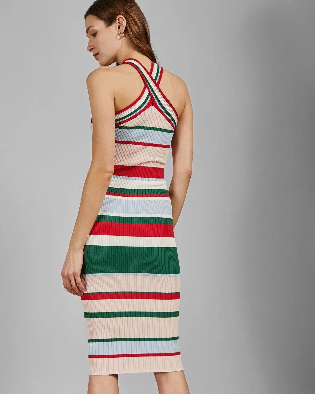 Ted Baker Lyndiaa Tutti Frutti Body Con Sweater Dress Multi Size 8 for rent on The Volte - main image