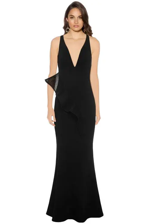 Sheike Olivia Maxi Dress Black Size 16 for rent on The Volte - main image