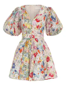 Zimmermann Clover Panelled Mini Dress Spliced Floral Size 1 / Au 10 for rent on The Volte - image 4