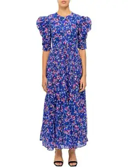 Isabel Marant Etoile Electric Dress Floral Print Blue Size 38 / AU 10