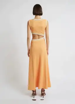 Christopher Esber Skewed Neck Multi Bind Dress Orange Size AU 8 for rent on The Volte - image 2