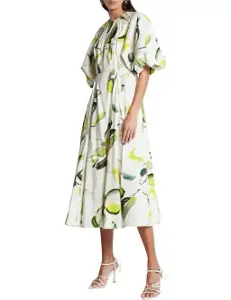 Aje Zest Midi Dress Tropical Lime Size AU 8 for rent on The Volte - image 3