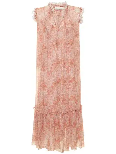 Zimmermann Kaleidoscope Picnic Dress Blush Size AU 6 for rent on The Volte - main image
