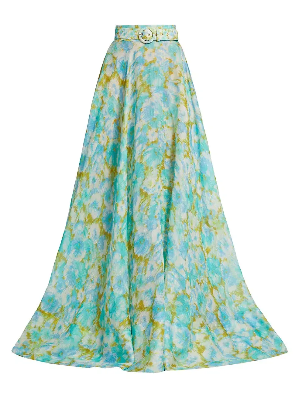 Zimmermann High Tide Twist Crop Bodice And Skirt Set Aqua Ikat Size 1/Au 10 for rent on The Volte - main image