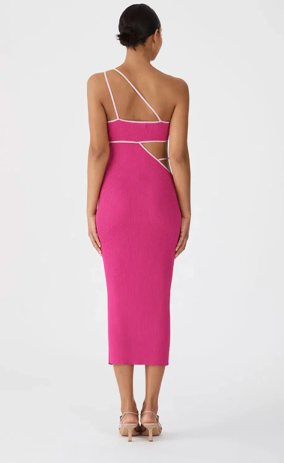 San Sloane Nathalya Midi Dress Pink Size Small/Au 8 for rent on The Volte - main image