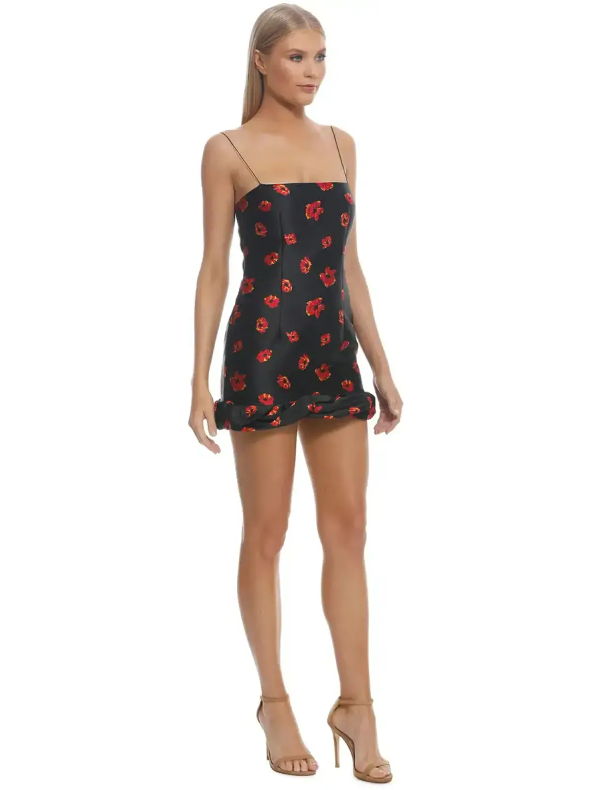 Bec & Bridge Coco Cabana Mini Dress Black/Floral Size AU 6 - Image 3
