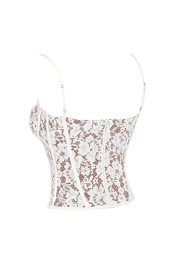 House of CB Mila Lace Underwire Corset Ivory Size Small / Au 8 for rent on The Volte - main image