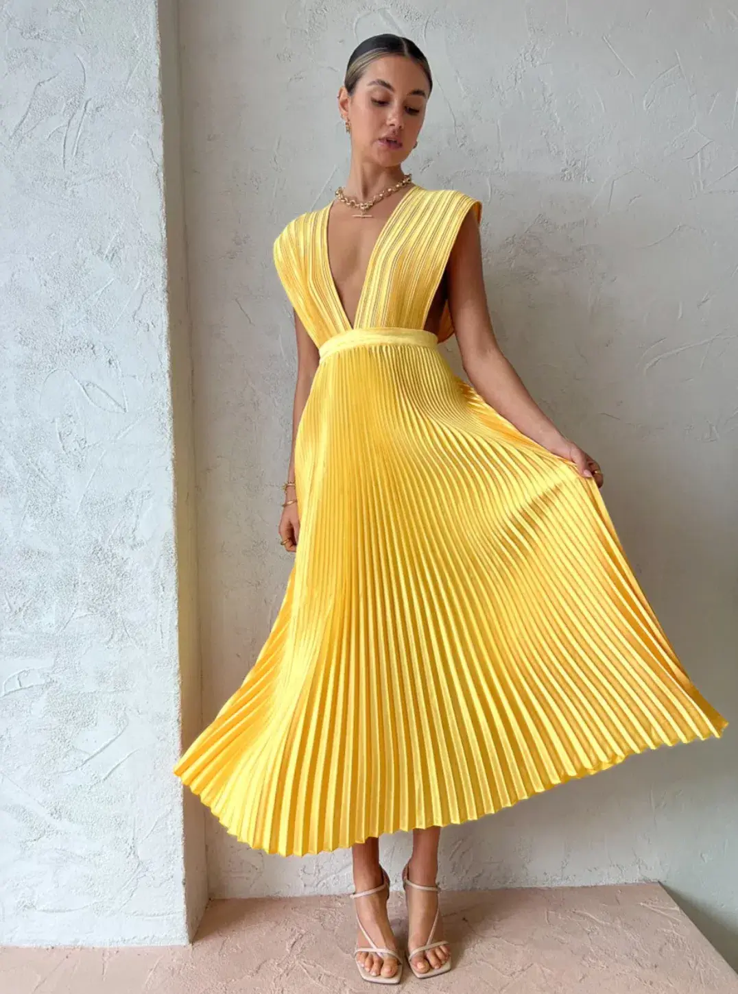 L'idée Gala Gown Canary Yellow Size AU 12 for rent on The Volte - main image