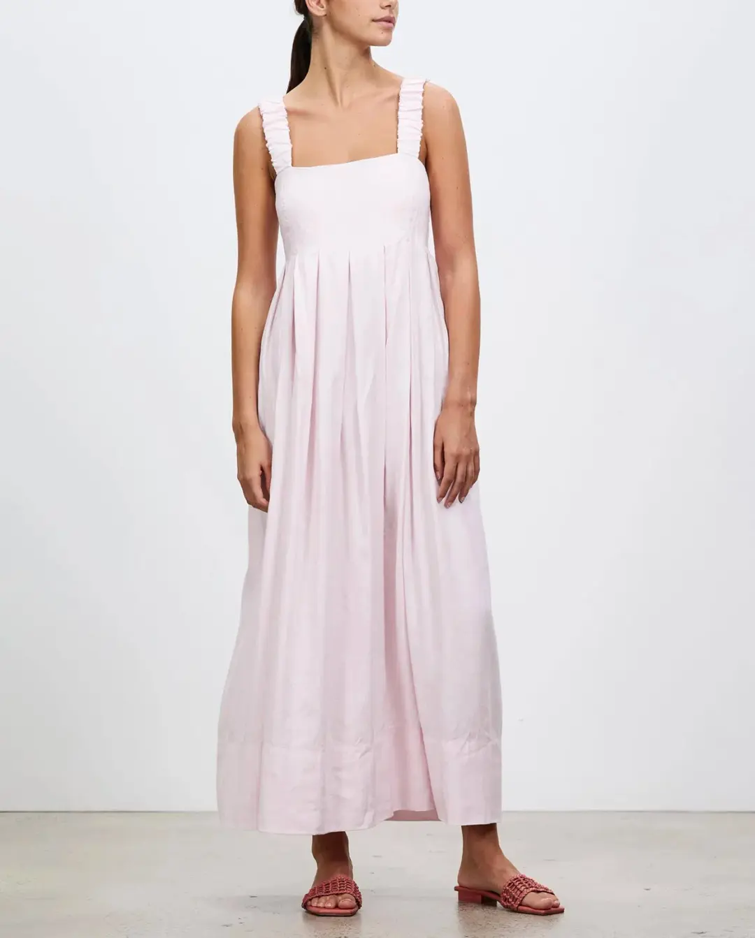 Acler Exclusive Exeter Dress Blush Size AU 8 for rent on The Volte - main image