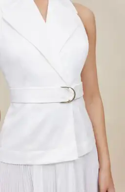 Acler Cliff Dress in Ivory White Size AU 10 for rent on The Volte - image 4