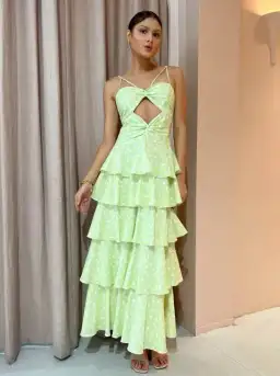 Issy Hope Floats Dress In Key Lime Dot Size AU 8