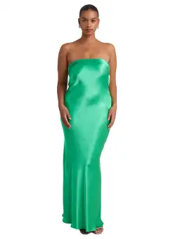 Bec & Bridge Moon Dance Strapless Dress Emerald Size AU 6