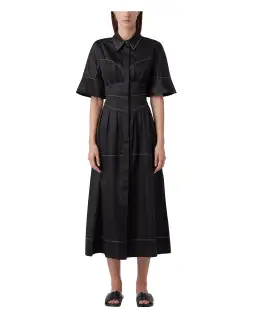 Camilla and Marc Rubin Contrast Stitch Dress Black Size 6 for rent on The Volte - image 1