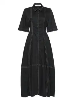 Camilla and Marc Rubin Contrast Stitch Dress Black Size 6 for rent on The Volte - image 3