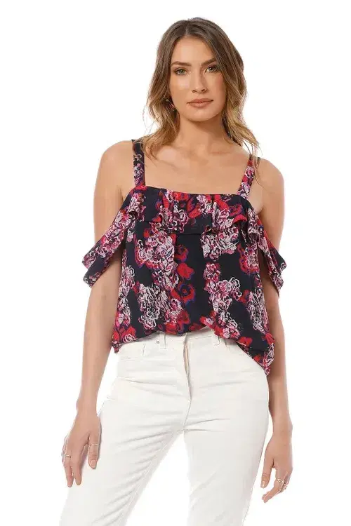 Camilla and Marc Grenadine Top in Floral Size 10 for rent on The Volte - main image