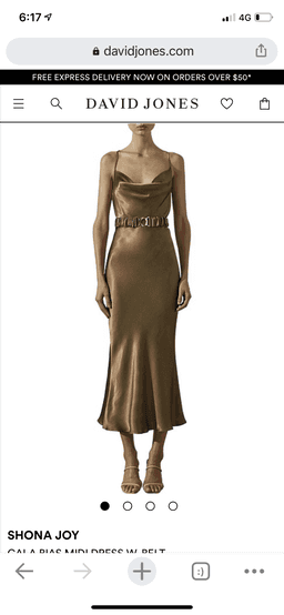 Shona Joy bias Midi Dress Size 10