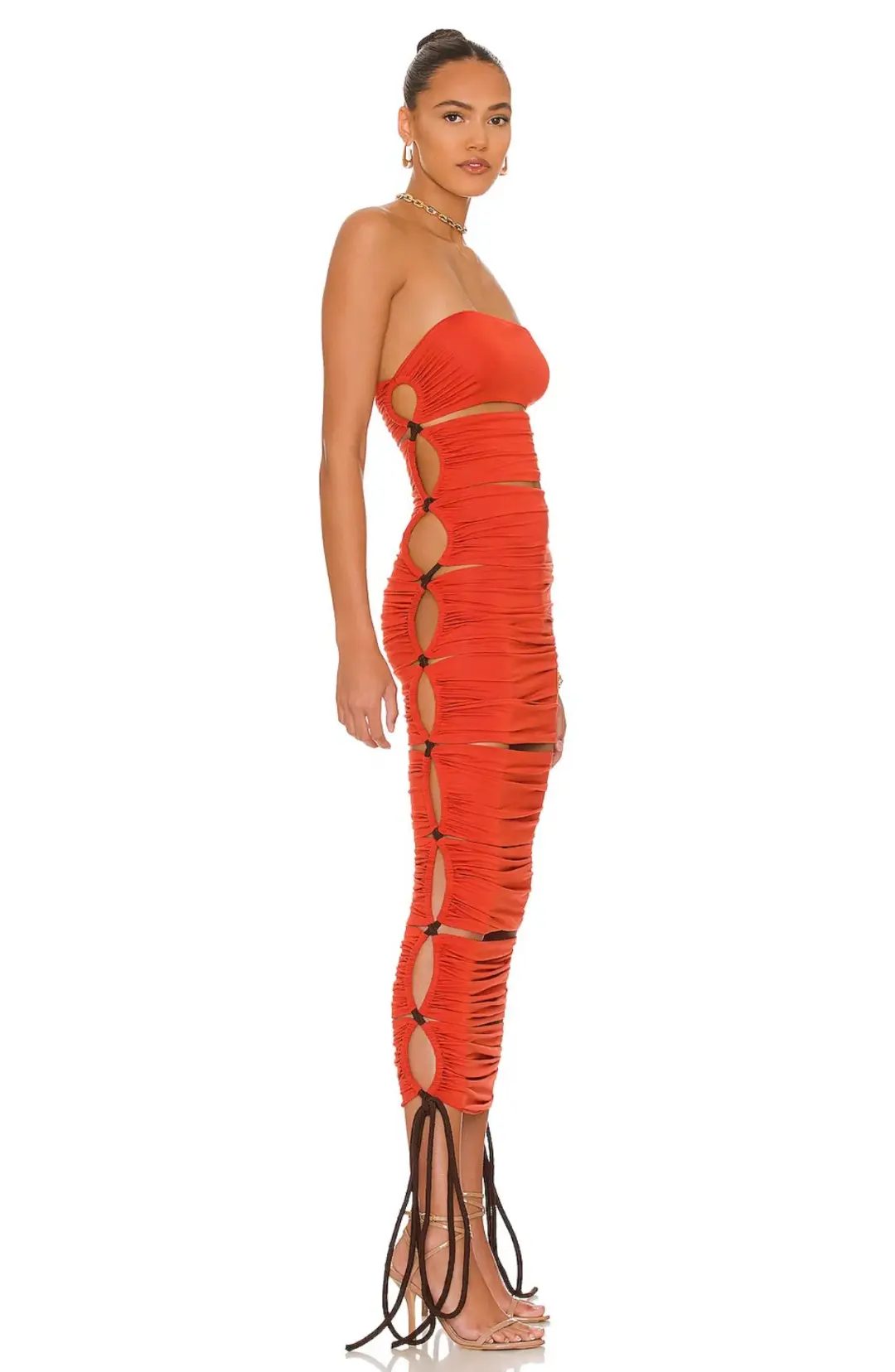 Bronx and Banco Rafaelly Dress Orange Size AU 6 for rent on The Volte - main image