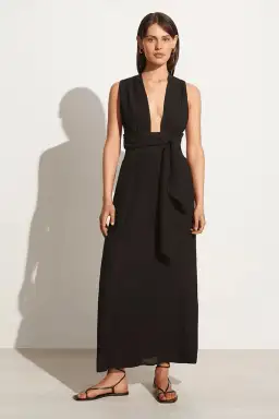 Faithfull The Brand Tropiques Maxi Dress Black Size 12 for rent on The Volte - image 1