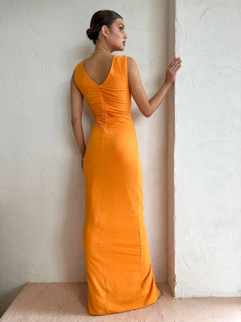 Tojha Lita Dress Tangerine Orange Size XS / AU 6 for rent on The Volte - main image