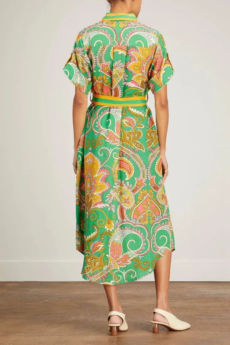 Alemais Marion Shirt Dress Green Size AU 8 - Image 2