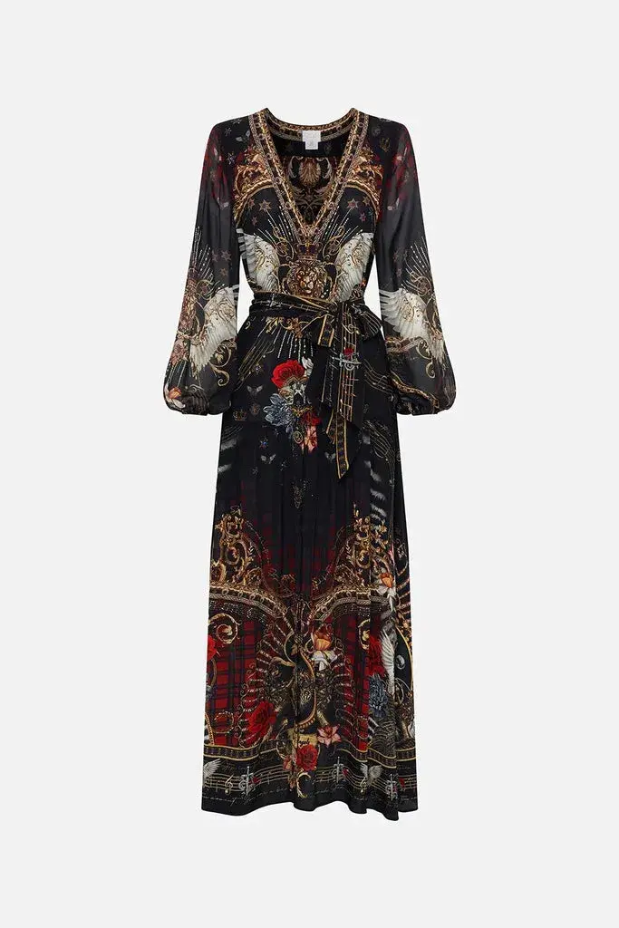 Camilla Robbie Williams 'Do I Entertain You" V Neck Belted Dress Print Size 14 for rent on The Volte - main image
