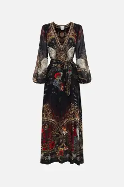 Camilla Robbie Williams 'Do I Entertain You" V Neck Belted Dress Print Size 14 for rent on The Volte - image 4