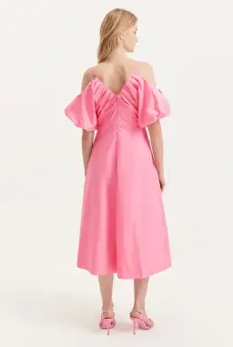 Country Road Vibrant Pink Fit and Flare Midi Dress Size 16 for rent on The Volte - image 3