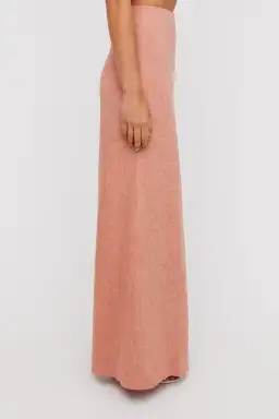 Scanlan Theodore Italian Linen Trouser And Turban Twist Top Set Pink Size 8 for rent on The Volte - image 2