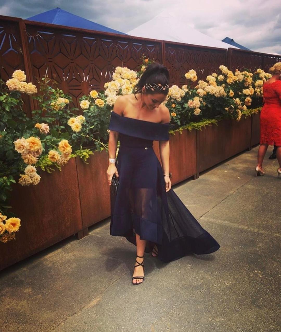 Bronx And Banco Tulip Dress Navy Size 6 for rent on The Volte - main image