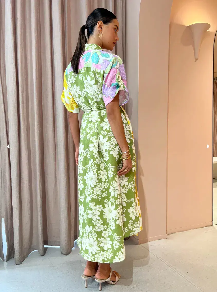 Alemais Elora Patchwork Shirtdress Multi Size 10 - Image 3