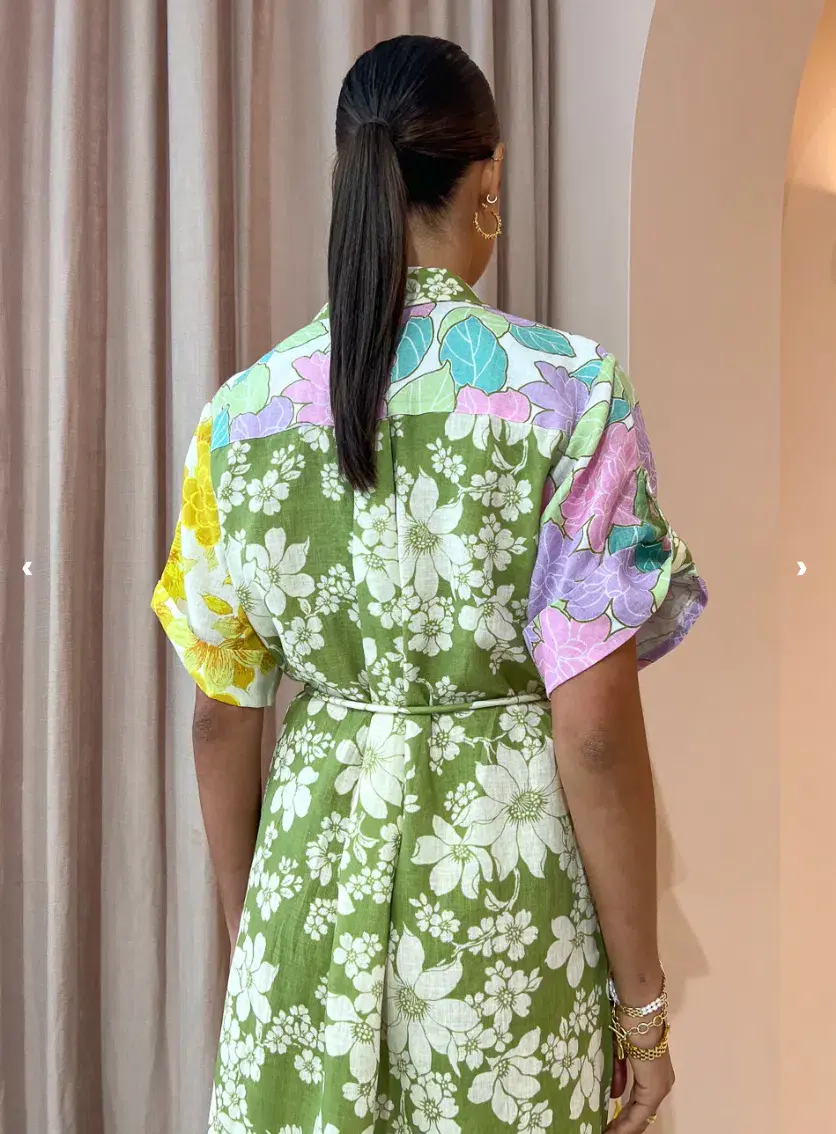 Alemais Elora Patchwork Shirtdress Multi Size 10 - Image 4