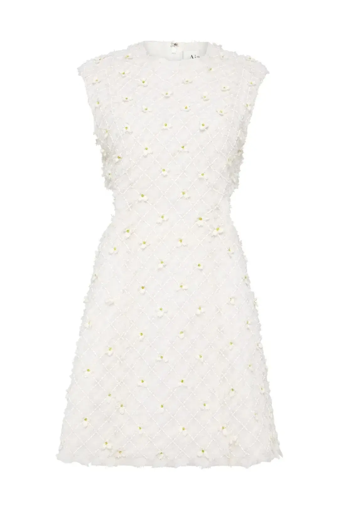AJE Mirage Organza Cut Out Mini Dress Ivory Size 4 for rent on The Volte - main image