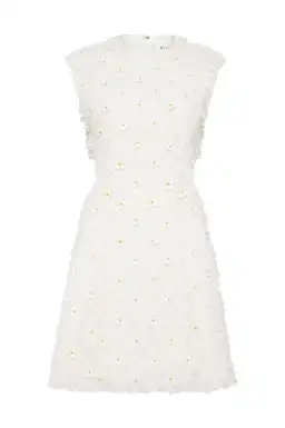 AJE Mirage Organza Cut Out Mini Dress Ivory Size 4 for rent on The Volte - image 3