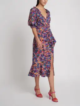 Saloni Olivia Dress In Gold Banana Leaf Size 12 for rent on The Volte - image 3