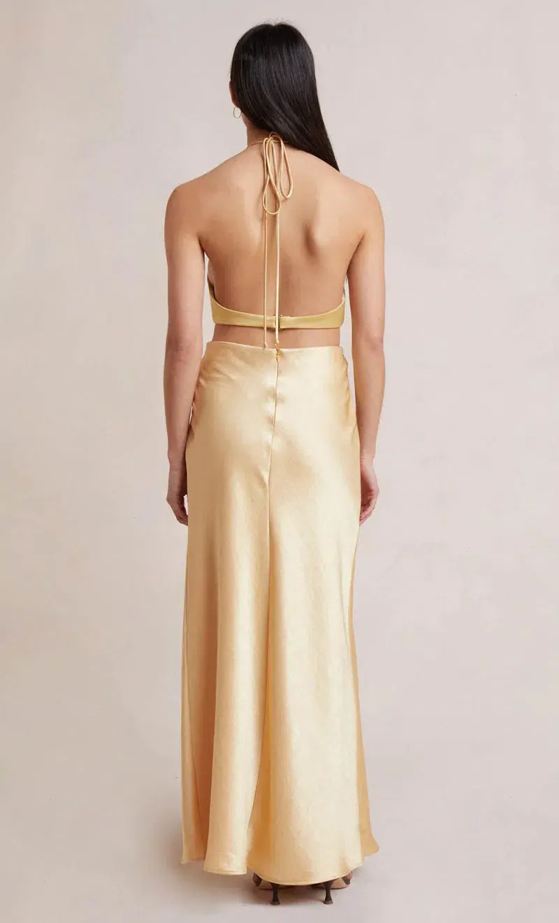 Bec & Bridge Carrie Halter Maxi Dress Yellow Size 8 for rent on The Volte - main image