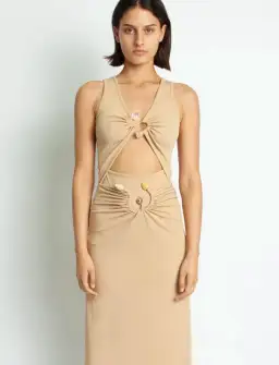 Christopher Esber Scoop Neck S Buckle Tank Top Tan Size 8 for rent on The Volte - image 2