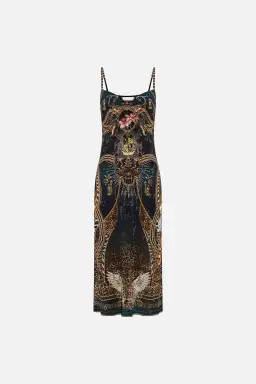 Camilla x Robbie Williams Rockstar Royalty Long Bias Slip Dress Multi Size XL / Au 16 for rent on The Volte - image 5