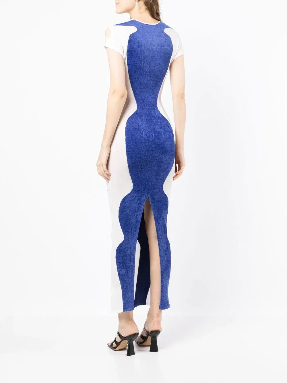 Dion Lee Chenille Intarsia Maxi Dress Blue/White Size XS / Au 6 for rent on The Volte - main image