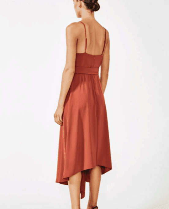 SHONA JOY Voltaire Cocktail Dress | Colour: Rust - Image 4