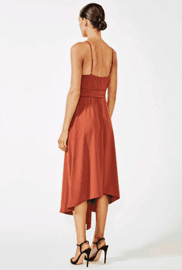 SHONA JOY Voltaire Cocktail Dress | Colour: Rust