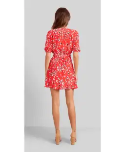 Kookai Delilah Wrap Dress Red Size 8 for rent on The Volte - image 3
