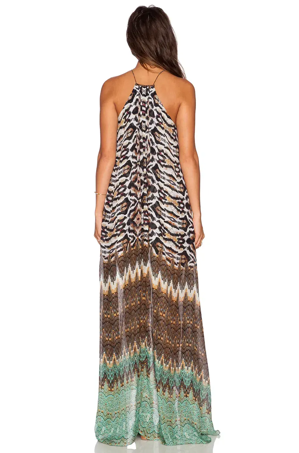 Camilla Long Sheer Overlay Dress Eyasi Stillness Size 8 for rent on The Volte - main image