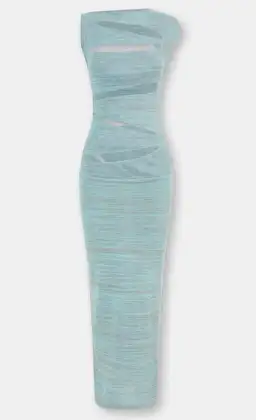 Christopher Esber Slashed Knit Mini Dress Blue Size AU 6 for rent on The Volte - image 4