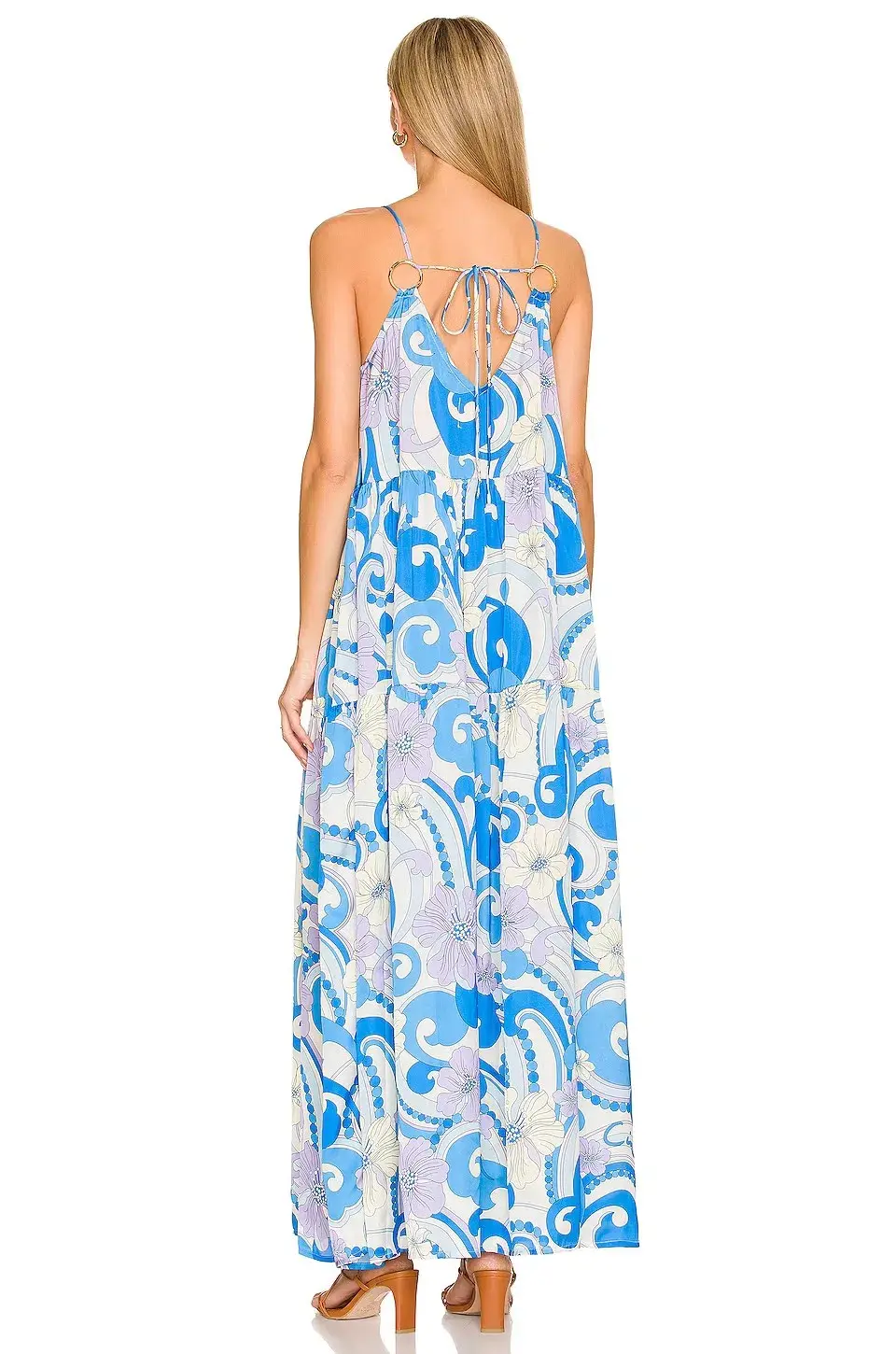 Cin Cin Anemone Dress Blue Floral Size 8 for rent on The Volte - main image