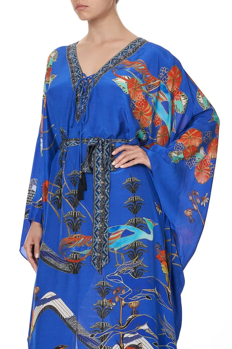 Camilla Tree of Life Split Hem Lace Up Kaftan Print One Size - Image 2