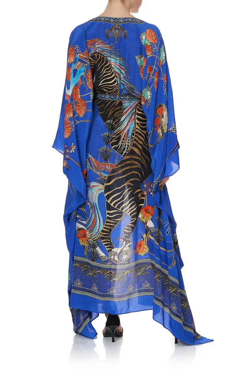 Camilla Tree of Life Split Hem Lace Up Kaftan Print One Size - Image 3