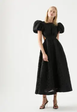 Aje Patina Lace Midi Dress Black Size 8 for rent on The Volte - image 1