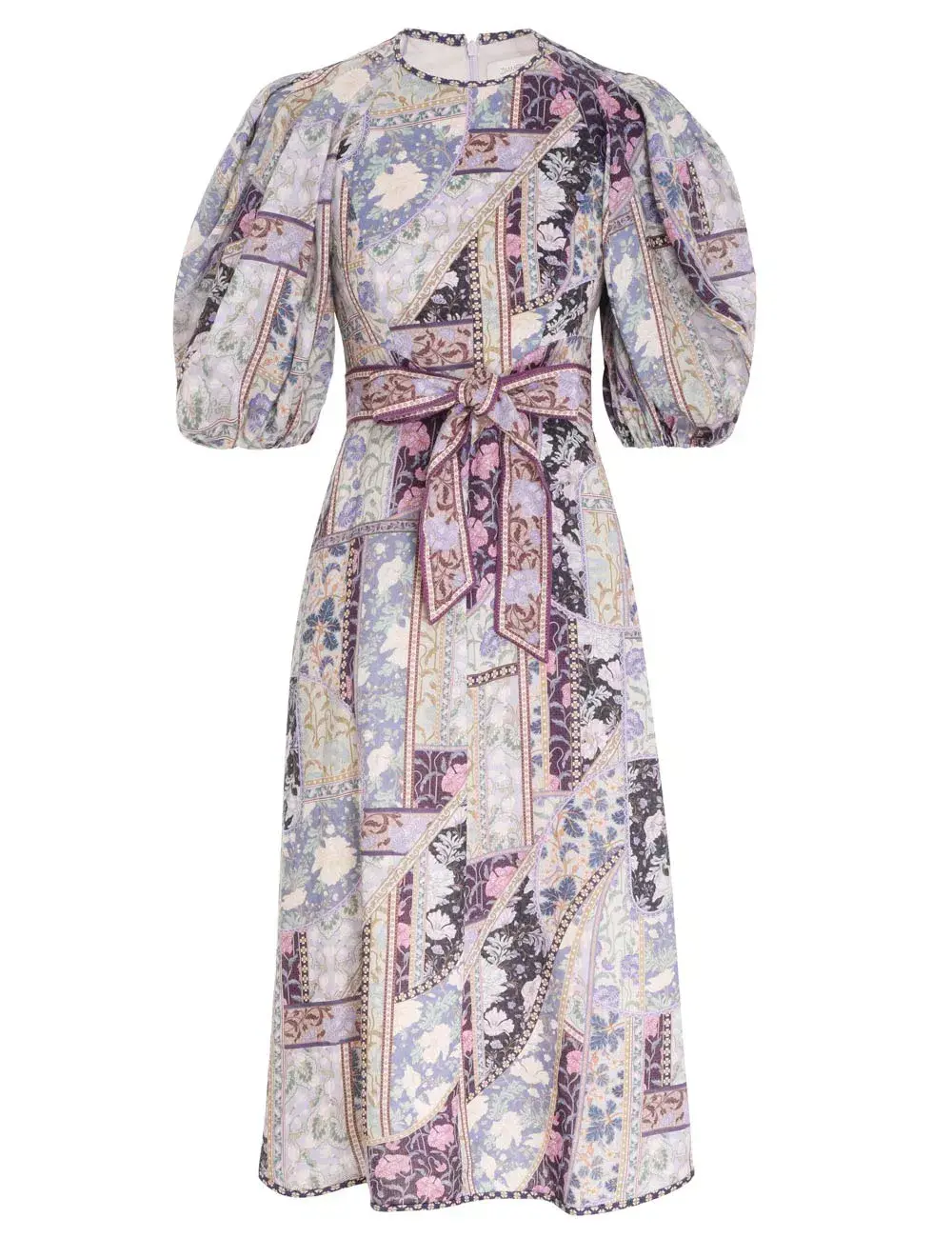 Zimmermann Celestial Day Midi Dress Lavender Swirl Floral Size 2 / 12 AU for rent on The Volte - main image