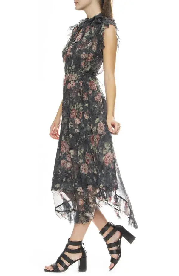 Zimmermann Unbridled Frill Dress Floral Size 0/Au 8 for rent on The Volte - main image