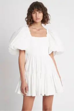 Aje Casa Puff Sleeve Mini Dress Ivory Size 12 for rent on The Volte - image 1